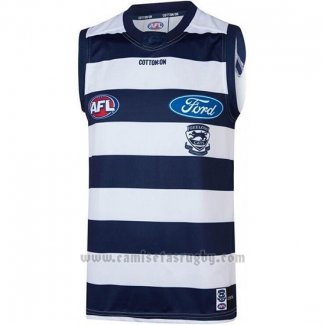 Camiseta Geelong Cats AFL 2019 Azul Blanco