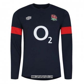 Camiseta Inglaterra Manga Larga Rugby Negro