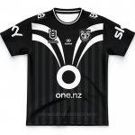 Camiseta Ninos Nueva Zelandia Warriors Rugby 2025 Entrenamiento Negro