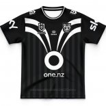 Camiseta Ninos Nueva Zelandia Warriors Rugby 2025 Entrenamiento Negro