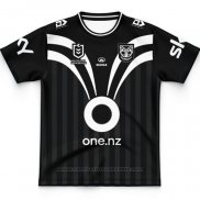 Camiseta Ninos Nueva Zelandia Warriors Rugby 2025 Entrenamiento Negro