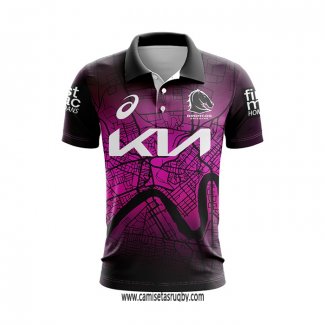 Camiseta Polo Brisbane Broncos Rugby 2024 Entrenamiento