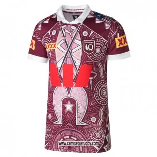 Camiseta Queensland Maroons Rugby 2026 Indigena