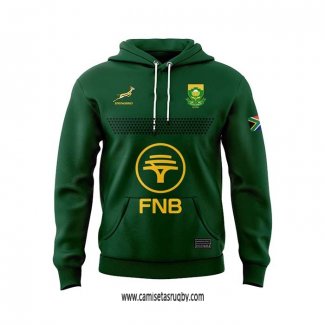 Sudaderas con Capucha Sudafrica Rugby 2025 Verde