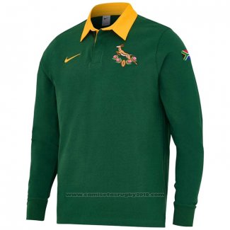 Camiseta Sudafrica Mangas Larga Rugby 2025-2026 Entrenamiento