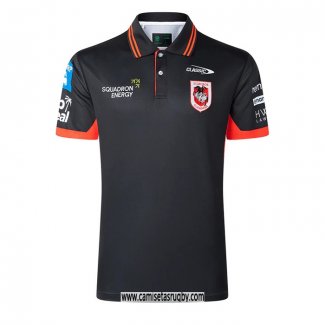 Camiseta Polo St George Illawarra Dragons Rugby 2026 Negro