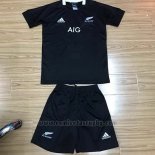 Camiseta Ninos Kit Nueva Zelandia All Blacks Rugby 2019-2020 Local