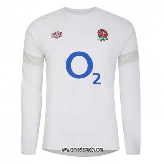 Camiseta Inglaterra Manga Larga Rugby Blanco