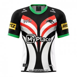 Camiseta Penrith Panthers Rugby 2025 Entrenamiento Negro Blanco