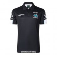 Camiseta Polo Cronulla Sutherland Sharks Rugby 2026 Negro